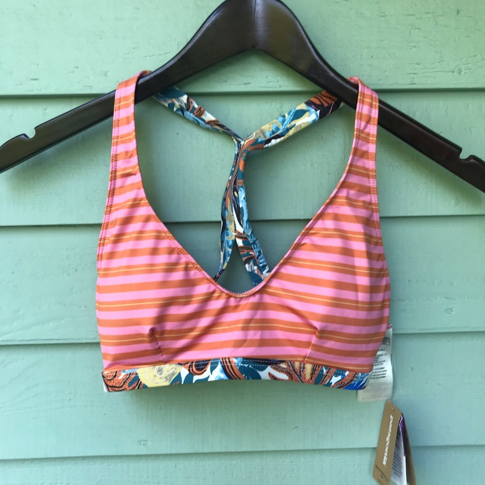 NWT Patagonia Striped Bikini Swim Top